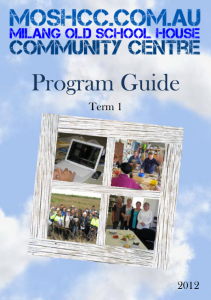 Program Guide Term 1, 2012